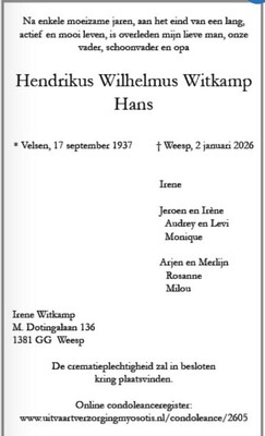 hans-witkamp-overleden